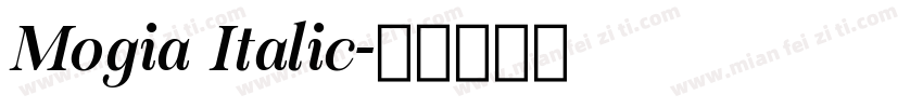 Mogia Italic字体转换